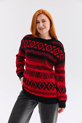 Джемпер "Ягода" (чорний-червоний), фото 1