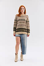 Джемпер "Шафран" (бежевий-бордовий), фото 4
