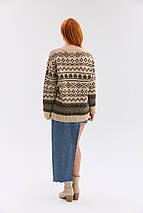 Джемпер "Шафран" (бежевий-бордовий), фото 5