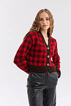 Жакет (шоколадний-червоний), фото 3