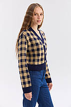 Жакет (синій-бежевий), фото 3