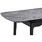 Розкладний стіл з керамічною стільницею Sento 120-180х80 см під сірий мармур на чорних дерев'яних ніжках, фото 6