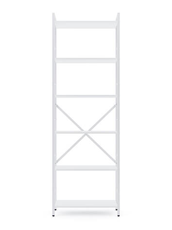 Стелаж Лофт 1800х600х240 Меткас, 35 кг/полицю, 6 полиць, ЛДСП, білий-білий сніг, фото 1