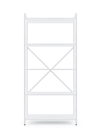 Стелаж Лофт 1700х800х350 Меткас, 35 кг/полицю, 5 полиць, ЛДСП, білий-білий сніг, фото 1