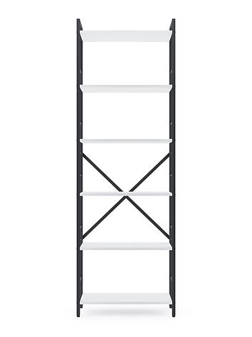 Стелаж Лофт 1800х600х240 Меткас, 35 кг/полицю, 6 полиць, ЛДСП, антрацит-білий сніг, фото 1
