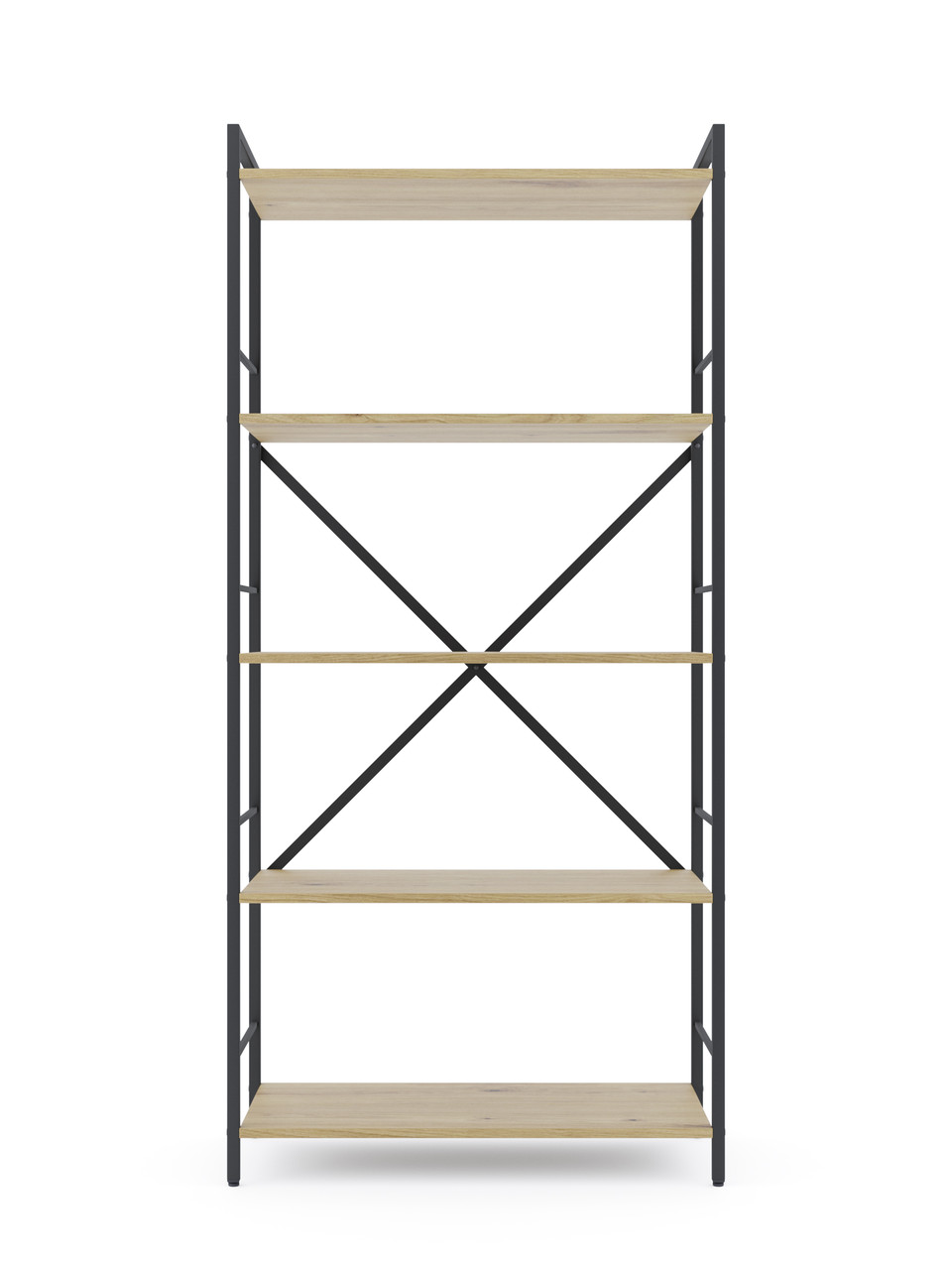 Стелаж Лофт 1700х800х350 Меткас, 35 кг/полицю, 5 полиць, ЛДСП, антрацит-дуб артізан