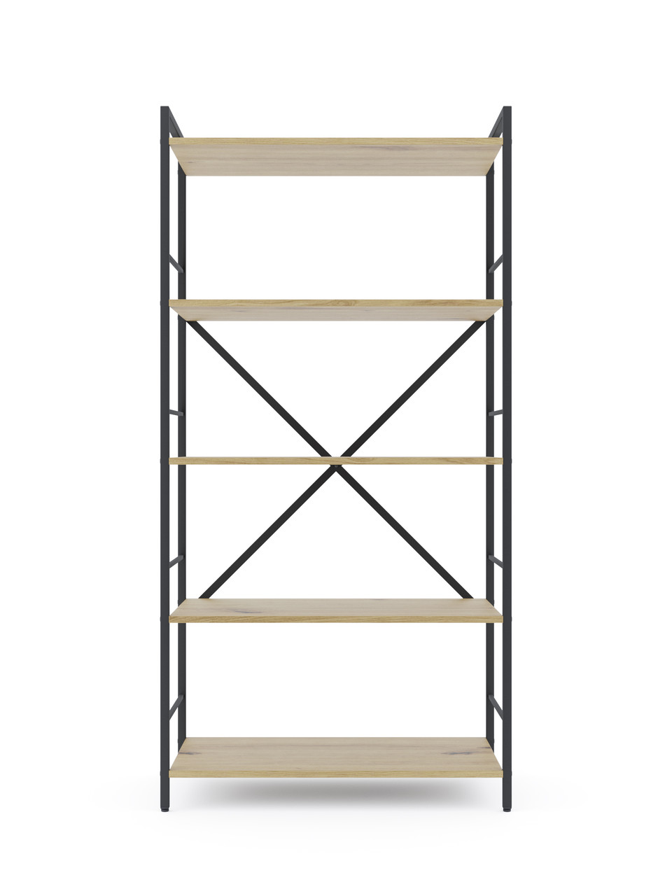 Стелаж Лофт 1600х800х400 Меткас, 35 кг/полицю, 5 полиць, ЛДСП, антрацит-дуб артізан