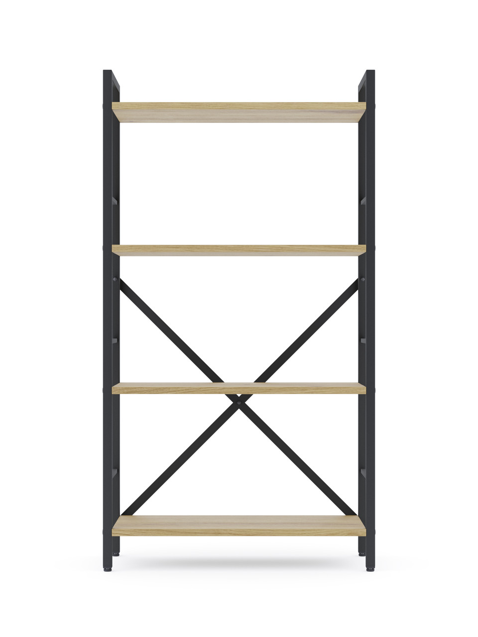 Стелаж Лофт 1100х600х240 Меткас, 35 кг/полицю, 4 полиці, ЛДСП, антрацит-дуб артізан