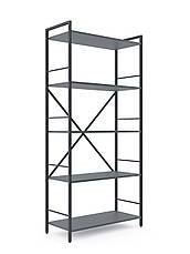 Стелаж Лофт 1700х800х350 Меткас, 35 кг/полицю, 5 полиць, ЛДСП, антрацит-антрацит, фото 2