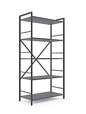 Стелаж Лофт 1600х800х400 Меткас, 35 кг/полицю, 5 полиць, ЛДСП, антрацит-антрацит, фото 2