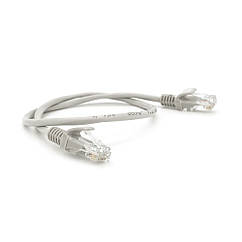 Патч-корд литий RITAR, CCA, UTP, RJ45, Cat.5e, 0,5m, сірий Q1000(1966036814)