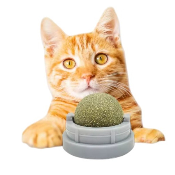 Кулька котячі ласощі з мятою на клейкій основі Сірий, фото 1