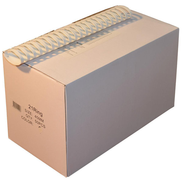 Пружини пластикові 45 мм чорні, 50 шт/уп., 340-410 аркушів.