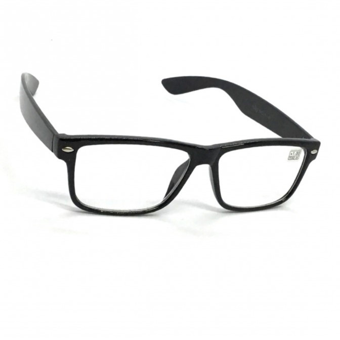 Пластикові окуляри стилю Ray Ban 532 с-1 білі плюс (чорна оправа)