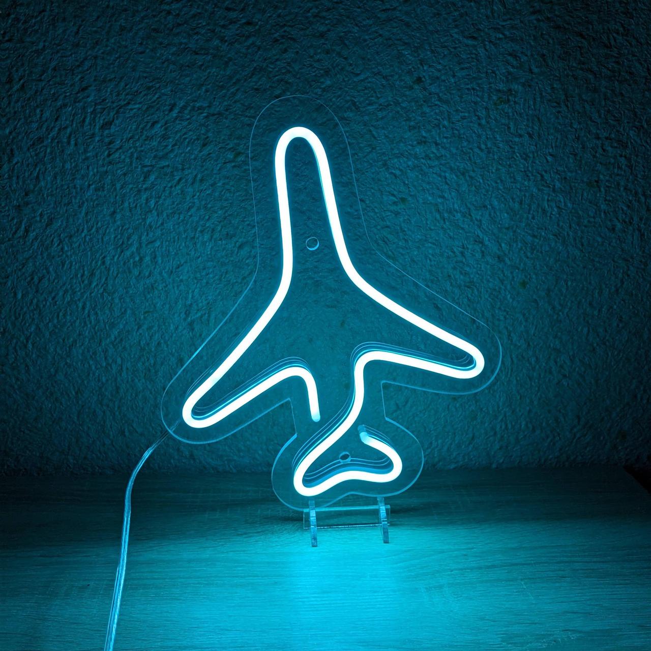 Неоновий світильник Літак 250х300 acr-n000089