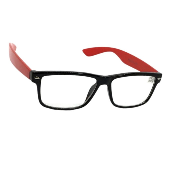 Пластикові окуляри стилю Ray Ban 532 с-3 білі (червоний завушник)