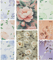 Зошит для записів на пружині (B5, 80 аркушів, клітина, асортимент) Buromax Arabeski BM.2586