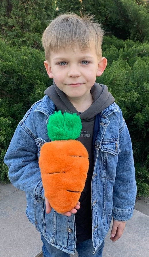 Морква плюшева 14см Подушка м'яка дитяча іграшка для малюків декоративна морква плюшева іграшка морковка, фото 1