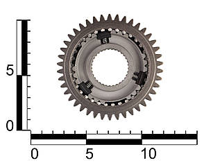 Муфта синхронізатора КПП ВАЗ 2108-15, 1-2 передачі, у зб. (під вал 2112) синхрон. 2110, фото 2