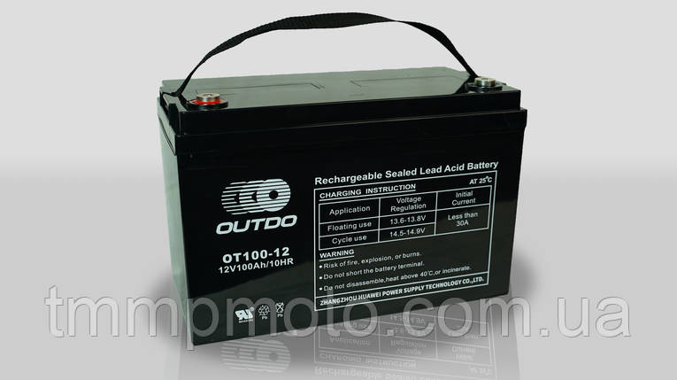 Акумулятор 12v100a.h. AGM OUTDO OT100-12, фото 1