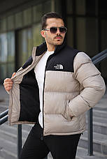 Куртка бежева чоловіча The North Face молодіжний зимовий пуховик Зе Норт Фейс TNF, фото 2