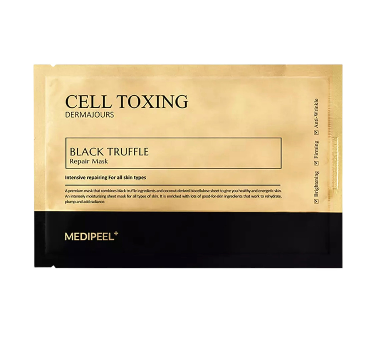 Омолоджуюча тканинна маска MEDIPEEL Cell Toxing Dermajours Black Truffle Repair Mask зі стовбуровими клітинами, фото 1