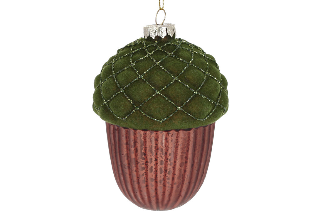 Ялинкова прикраса Жолудь , колір - мідний антик, фото 1