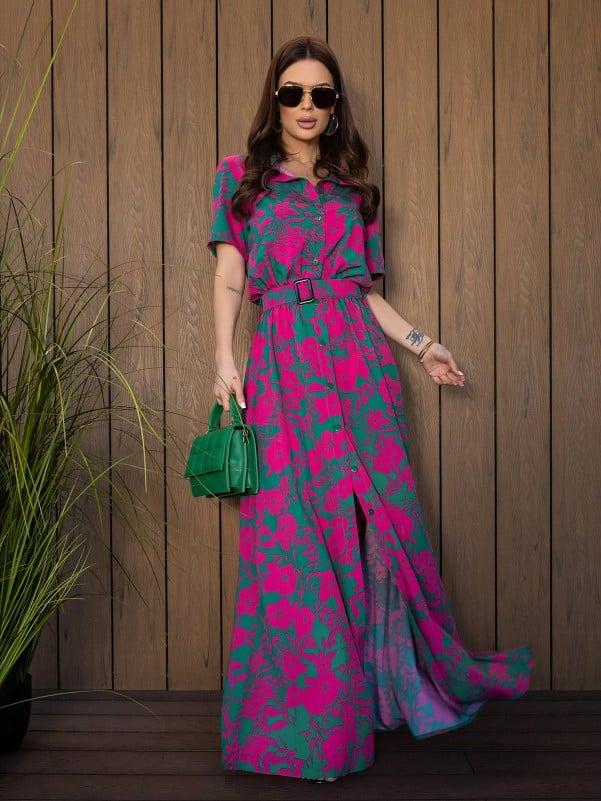 Плаття ISSA PLUS 14528A M мультиколор, фото 1