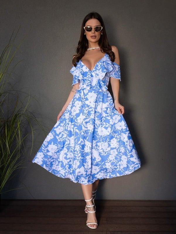 Плаття ISSA PLUS 14674 S блакитний, фото 1