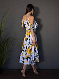Плаття ISSA PLUS 14678 S білий/жовтий, фото 3