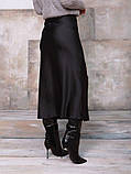 Довга жіноча спідниця чорного кольору, фото 2