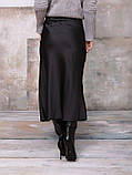 Довга жіноча спідниця чорного кольору, фото 3