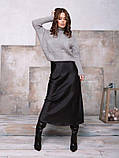 Довга жіноча спідниця чорного кольору, фото 4