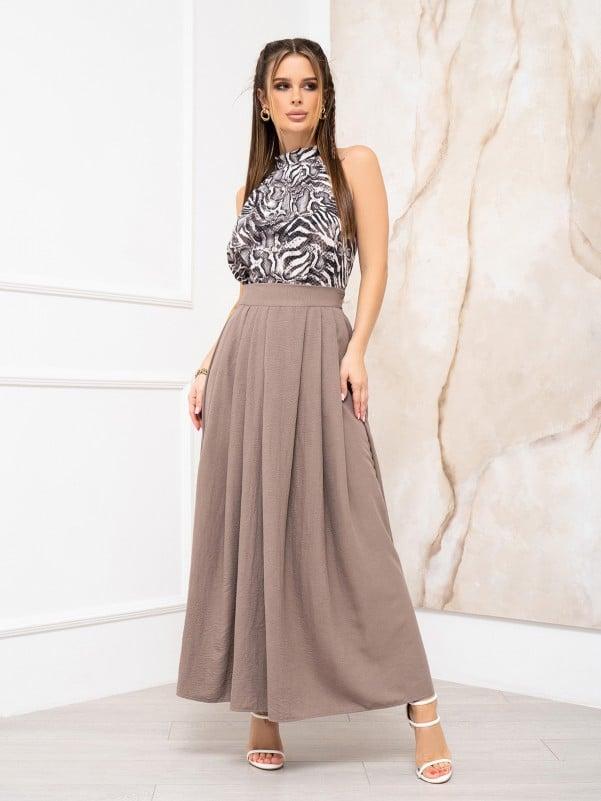 Спідниці ISSA PLUS 13938 S коричневий, фото 1