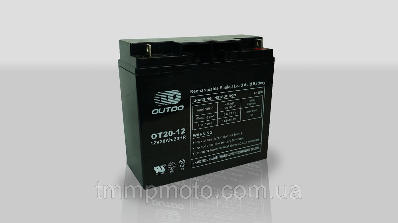 АКБ 12V-20A-BS 181*76*167мм AGM outdo