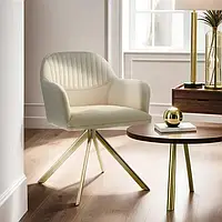 Поворотне оксамитове крісло Lona