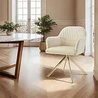 Поворотне оксамитове крісло Lona