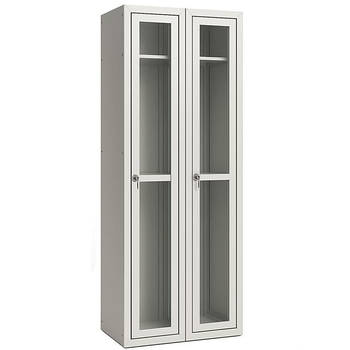 Металеві шафи з прозорими дверцятами