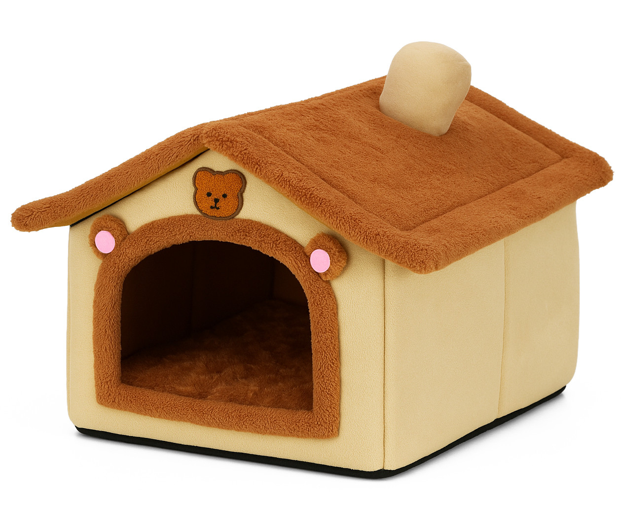 Будиночок-лежанка для котів і собак HL-S коричневий, фото 1