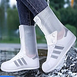 Багаторазові силіконові бахіли для прогулянок у дощовиту погоду для взуття унісекс Чохли бахіли для взуття, фото 9