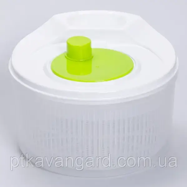 Сушарка ручна 3л для зелені та салата, зелений, фото 1