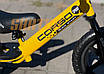 Біговел велобіг 12" Corso SPRINT JR-82566 EVA піна жовтий, фото 4