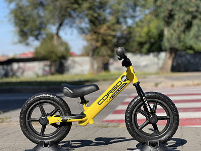 Біговел велобіг 12" Corso SPRINT JR-82566 EVA піна жовтий