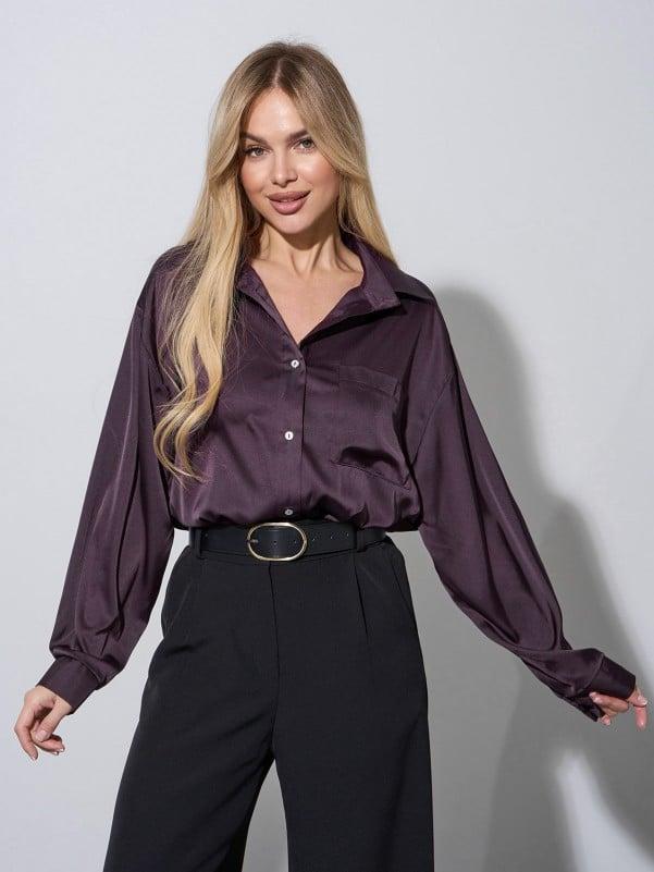 Сорочки ISSA PLUS 14957 S темно-бордовий, фото 1