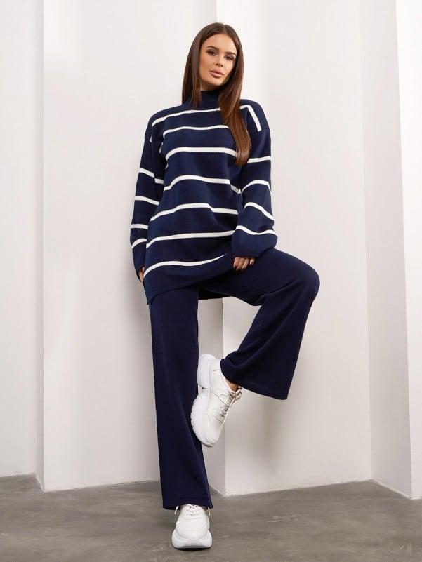 Костюми ISSA PLUS WN20-691 S темно-синій, фото 1