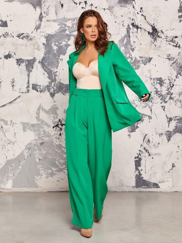 Костюм жіночий брючний зелений, фото 1