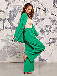 Костюм жіночий брючний зелений, фото 2