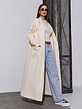 Пальто ISSA PLUS 15046 L молочне, фото 2
