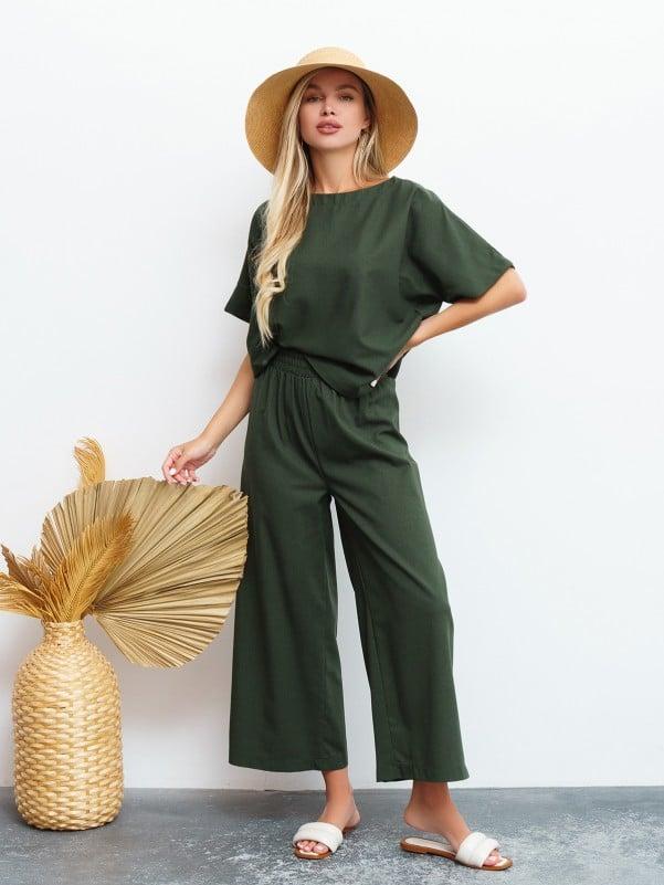 Костюм жіночий модний хакі, фото 1