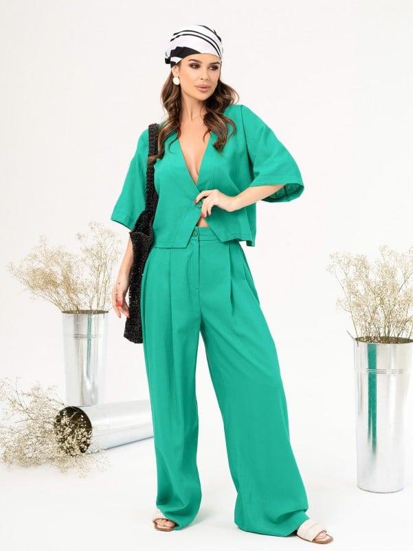Костюми ISSA PLUS 14047 S зелений, фото 1